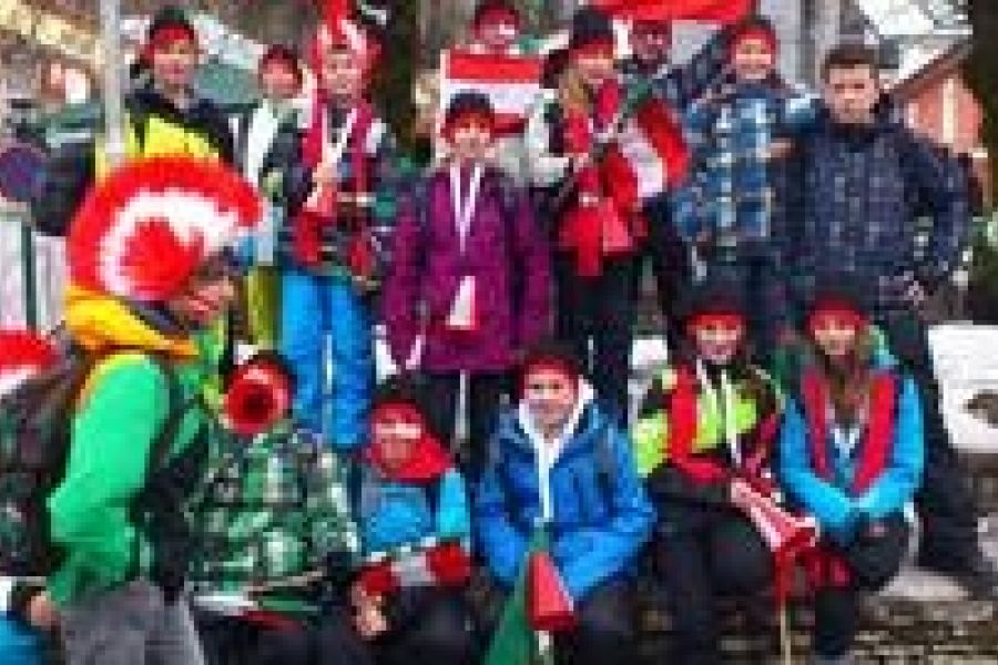 Die 3b-Klasse bei der Schi-WM in Schladming